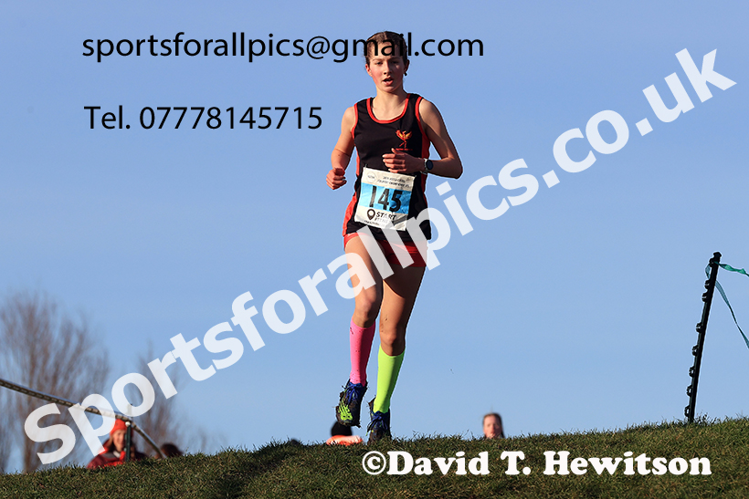 Girls under-13s 2024 NECAA Cross Country Champs., Temple Park, South Shields. Photo: David T. Hewitson/Sports for All Pics